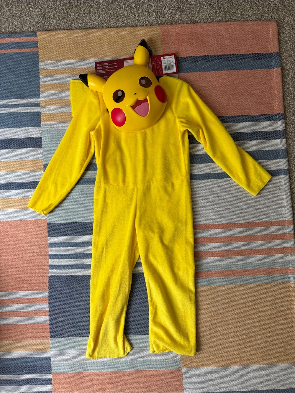 Kids Yellow Pikachu One-Piece Costume